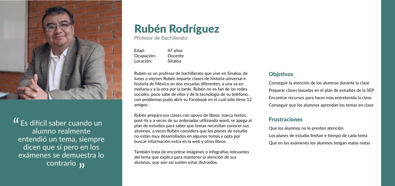 User Persona Rubén