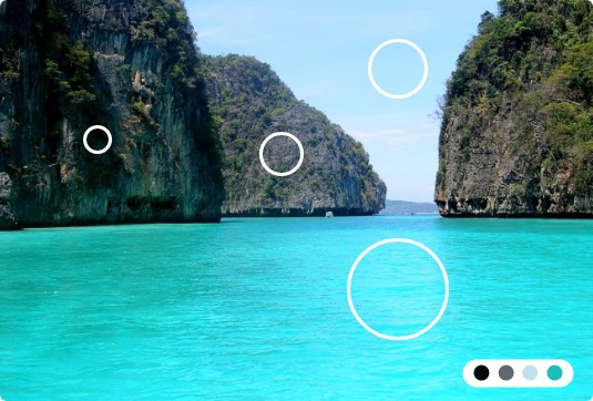 Paleta de colores islas Phi-phi